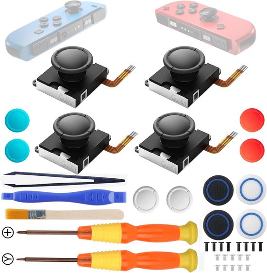 Joystick Vervanging - Thumbstick Reparatieset - Controller Reparatie - Geen Drift Hoge Precisie - 4 Kleuren Doppen