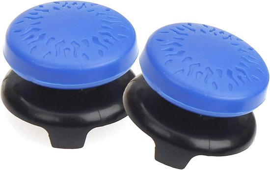 Joysticks Thumb Grips Caps voor PS4 en PS5 - Siliconen Duimgrepen voor Verbeterde Precisie, Blauw van Merkloos