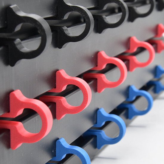 Kabelmanagement Clips voor Sim Rig | Extrusieprofiel 4040 / 4080 / 8020 | Sim Racing Accessoires - Kleur Rood / 10 - 10 stuks van Merkloos