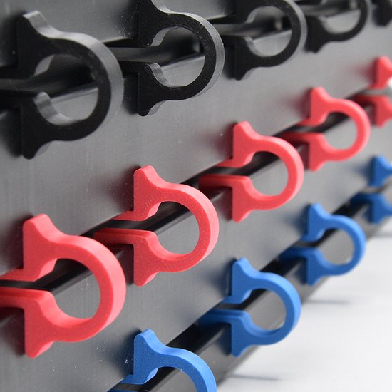 Kabelmanagement Clips voor Sim Rig | Extrusieprofiel 4040 / 4080 / 8020 | Sim Racing Accessoires - Kleur Zwart / 20 - 20 stuks van Merkloos