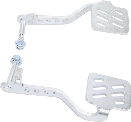 Kart Pedaal Set - Rem Gas - Kart Rijden - Antislip Ontwerp - Complete Kit - Zilver