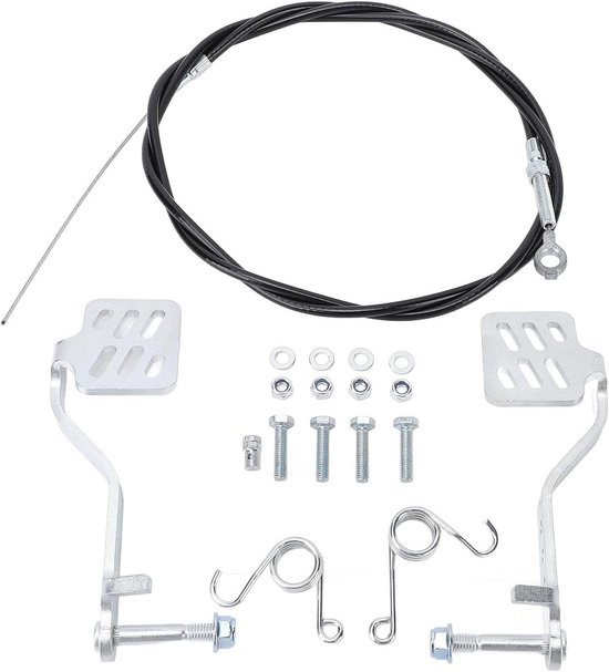 Kart Pedaal Set - Rem Gaspedaal - Kart Rijden - Antislip Oppervlakken - 71 inch kabel - Staal
