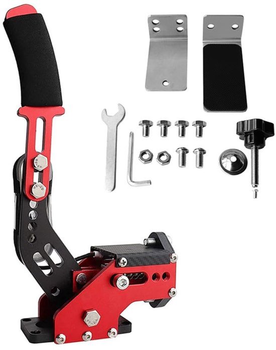 KARZO - 64Bit PC USB Handrem met Klem voor SIM Racegames G27 G25 G29 T500 T300 (Rood) van Merkloos