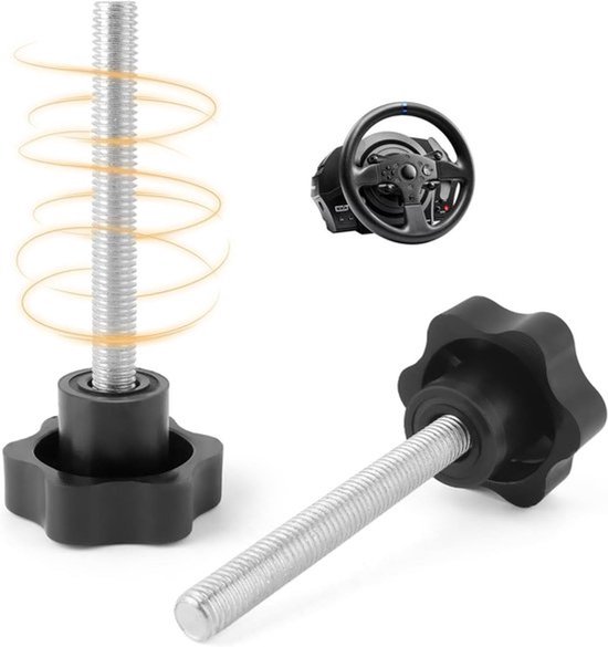 KARZO - M10 x 80 mm klemschroef voor Thrustmaster T100 T150 T300 T500 TMX - 2 stuks - Stuurfitting Schroeven van KARZO