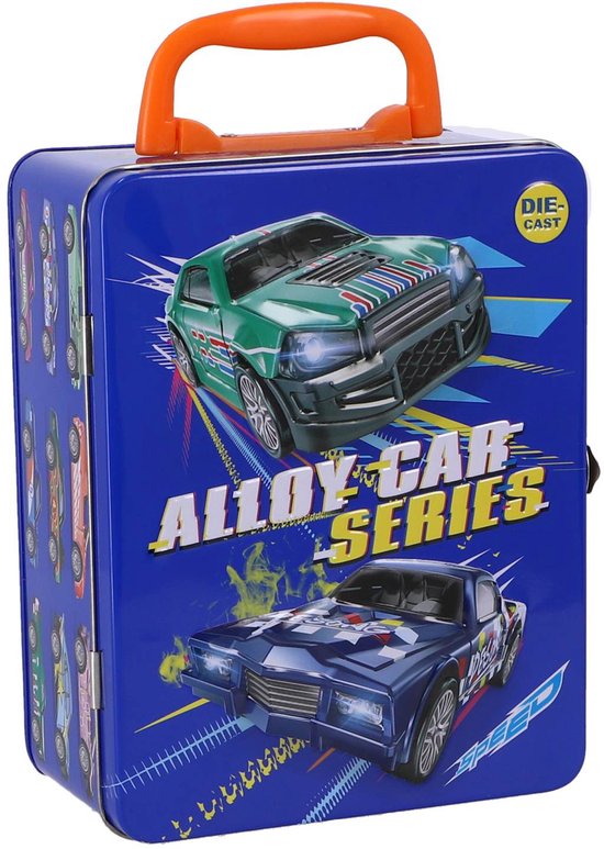 KiddyGo opbergbox metaal diecast auto's - racewagens speelgoed. van KiddyGo