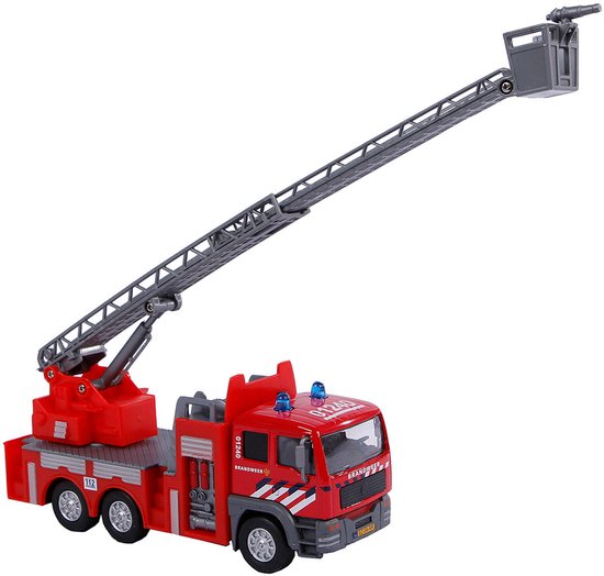 Kids Globe Die-cast Brandweer Ladderwagen NL, 16cm van Merkloos