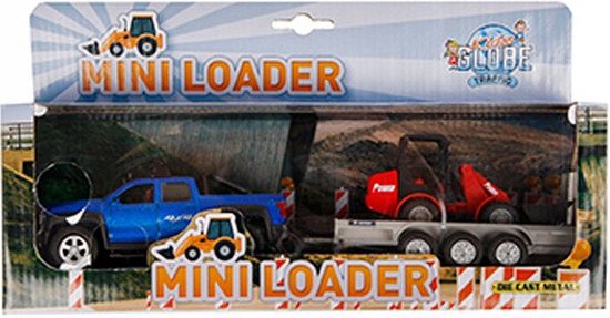 Kids Globe Terreinwagen met Aanhanger en Shovel, 30cm van Kids Globe