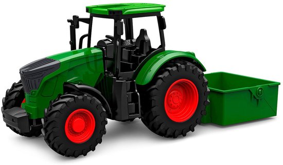 Kids Globe Tractor met Kiepbak - Groen van Merkloos