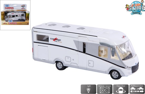 Kids Globe Traffic Pull-Back Carthago Camper met Licht van Kids Globe