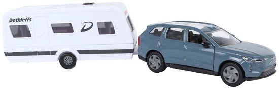 Kids Globe Volvo EX90 met Dethleffs Caravan van Merkloos