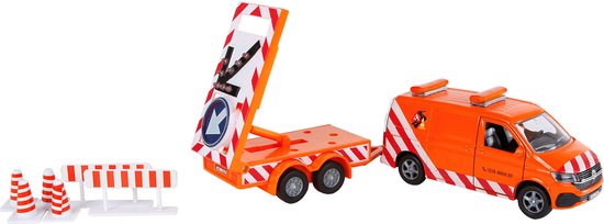 Kids Globe VW Transporter met Pijlwagen en Licht Die-Cast van Kids Globe