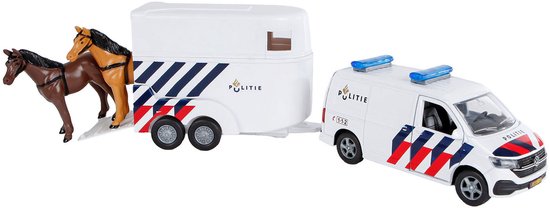 Kids Globe VW Transporter Politie met Paardentrailer van Merkloos