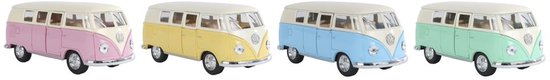 Kinsmart 1962 Volkswagen Classic Bus Pastel verkoop per stuk die cast pull back motor 4ass 13 cm speelgoed auto van Kinsmart