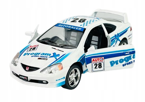 Kinsmart Honda Integra Type R Wit Metaal 1:34 Nieuw Model van Kinsmart