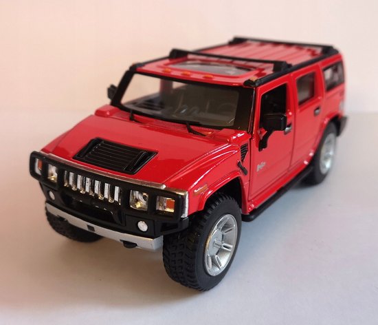 Kinsmart Hummer H2 SUV 2008 Modelauto Schaal 1:32 Rood 16,5cm van Kinsmart