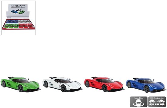 Kinsmart Koenigsegg Jesko Absolut die cast pull back motor verkoop per stuk 13cm speelgoed auto van Kinsmart