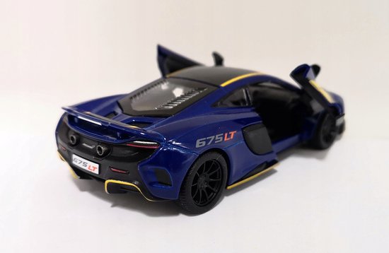 Kinsmart McLaren 675LT Metaal 1:36 Modelauto - Blauw van Merkloos
