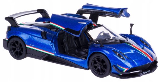 Kinsmart Pagani Huayra BC 2016 Metaal 1:38 Blauw Speelgoedauto van Kinsmart