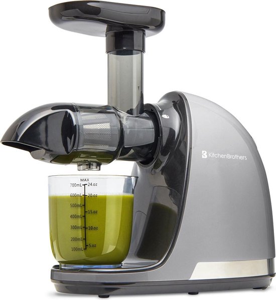 KitchenBrothers Slowjuicer - Juicer - Groenten en Fruitpers - 700ml - Grijs van KitchenBrothers