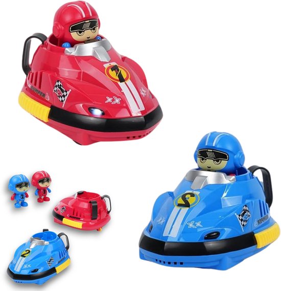Klikkopers® - Bestuurbare Botsauto's - Afstandbestuurbare Elektrische Botsauto | 2025 Model RC Bumper Cars | Set van van Merkloos