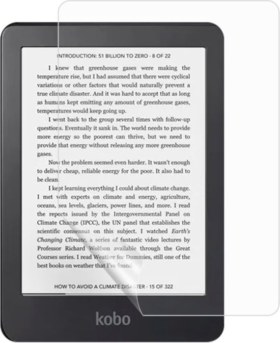 Kobo Clara 2E E-reader Screen Protector | Ultra Clear | PET Display Folie van Kobo