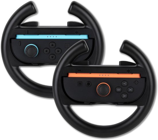 Konix 61889000118, Nintendo Switch 2, Racestuur, Zwart, 2 stuk(s), Hangende doos, 3 jaar van Merkloos