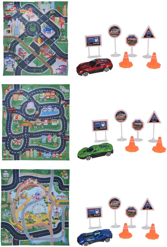 Koopman International BV Auto Speelmat - Groot speelkleed voor 3+ jaar van Merkloos