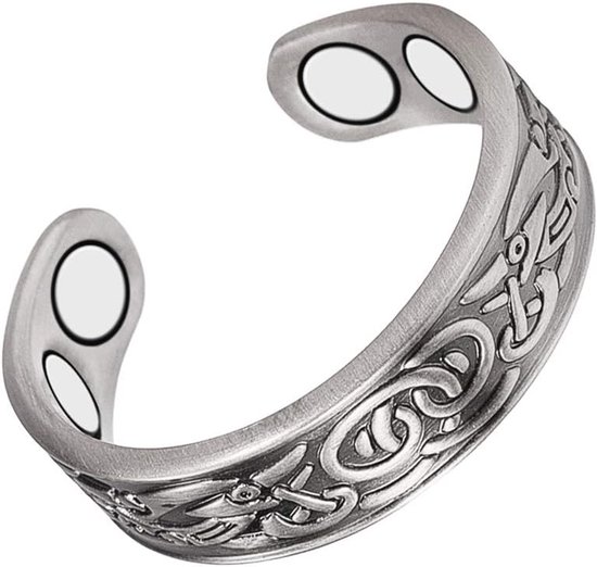 Koperen ring voor artritis, dames en heren, gezond verstelbaar met 4 magneten (CPR-0915S)