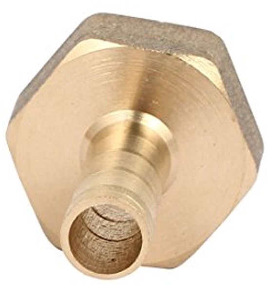 Koppeling Connector 1/2BSP Vrouwelijk Draad 8mm Slang Barbell Messing 2 stuks