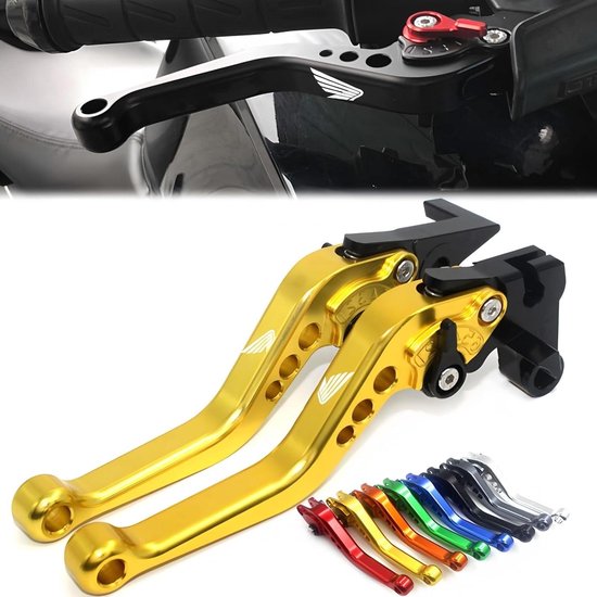 Koppeling remhendel - Remgreep set - Motorfiets upgrade - CNC geanodiseerd aluminium - 1 paar - Zwart Groen