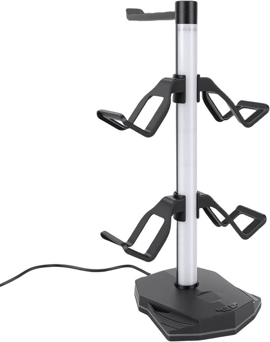 Koptelefoon en Controllerstandaard - Gaming Accessoire Houder - Gaming Setup Organiseren - Met RGB Verlichting