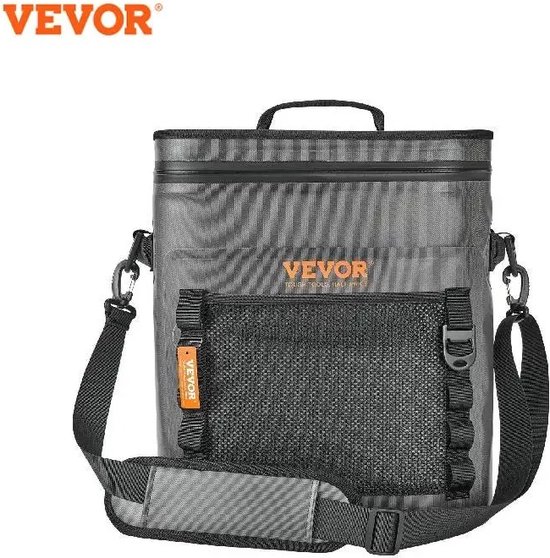 KOSMOS - Vevor Koeltas - Bier Koeltas - 24 blikjes - Verstelbare schouderband - Ingebouwde flesopener - Lunchtas - Picknicktas - Waterdicht en vuilafstotend - Grijs van Kosmos
