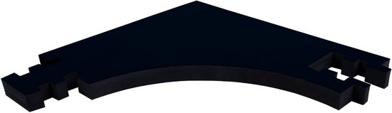 KOTO - 6PCS. Vierkant Surround (12 cm) Zwart - Duurzaam - Voorkomt beschadiging Muren van KOTO