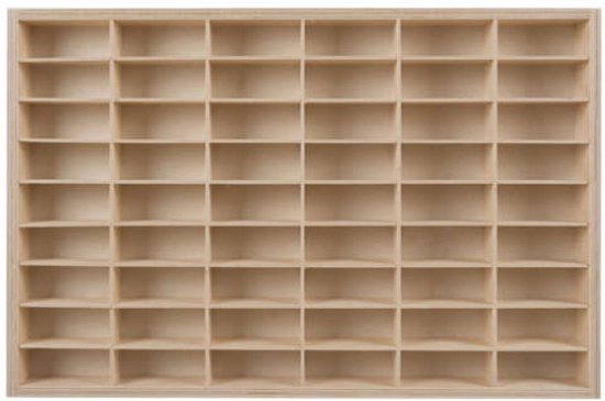 Kruzzel Houten Plank voor 54 Modelauto's - Perfect voor Elke Verzamelaar - Opbergkast - Voor kinderen en volwassenen van Kruzzel