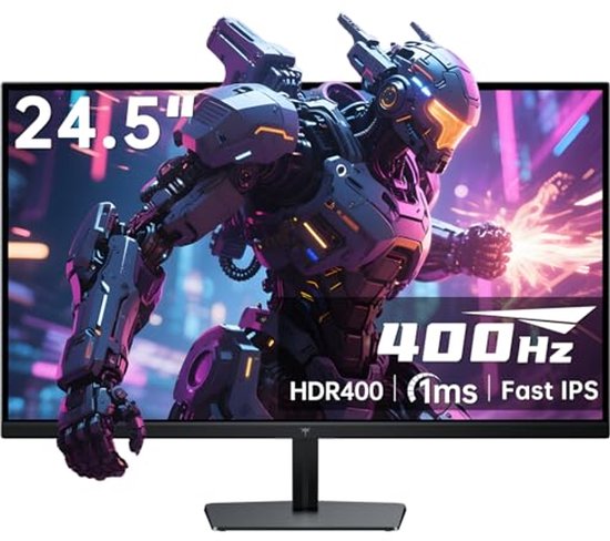 KTC 24,5 Inch 400Hz 360Hz 240Hz Gaming Monitor | Snelle IPS 1ms | FHD 1080P | HDR 400 128% sRGB | HDMI x2, DP x2 | Kantelverstelling Zilver-Grijs VESA 360Hz Monitor H25X7 van KTC
