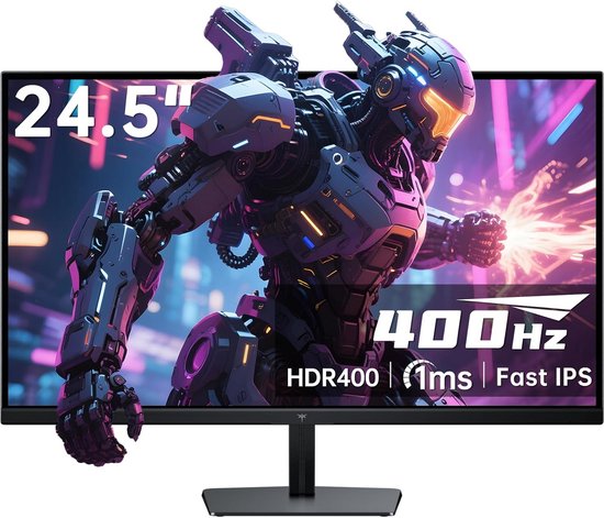 KTC 24,5 Inch 400Hz 360Hz 240Hz Gaming Monitor - Snelle IPS 1ms - FHD 1080P - HDR 400 128% sRGB - HDMI x2, DP x2 - Kantelverstelling Zilver-Grijs VESA 360Hz Monitor H25X7