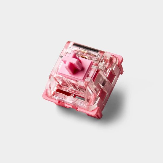 KTT Rose/Strawberry Lineaire Switches - Roze Transparant 3-pin 43g/45g voor Mechanisch Gaming Toetsenbord
