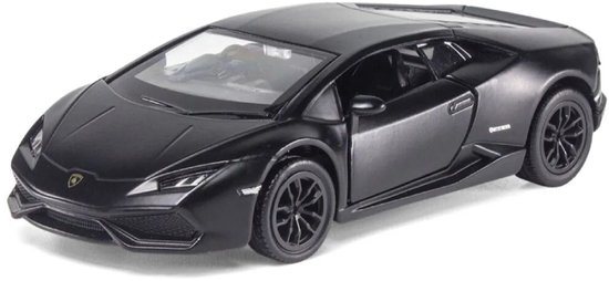 Lamborghini Huracan Coupé (Zwart) (14 cm) 1/36 - Speelgoedauto - Modelauto - Miniatuurauto - Schaalmodel - Model Auto Jongens - Speelgoed Auto van Merkloos