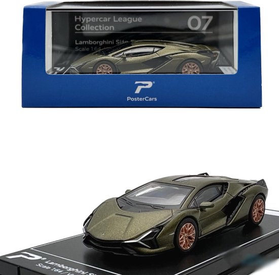 Lamborghini Sián FKP 37 #07 Hypercar League Collection (Groen) (7 cm) 1/64 PosterCars van PosterCars