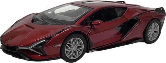 Lamborghini Sián FKP 37 (12,5 cm) 1/40 Kinsmart - Modelauto - Schaalmodel - Model auto rood van Lamborghini