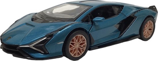 Lamborghini Sian FKP 37 die-cast sportwagen met pullbackmotor 1:40 Kinsmart van Lamborghini