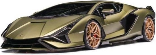 Lamborghini Sián FKP 37 (Groen) (20 cm) 1/24 Bburago  - Model auto - Schaalmodel - Modelauto - Miniatuur autos van Merkloos