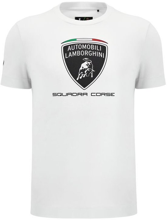 Lamborghini Squadra Corse Men Sportswear Jersey Wit Small van Merkloos