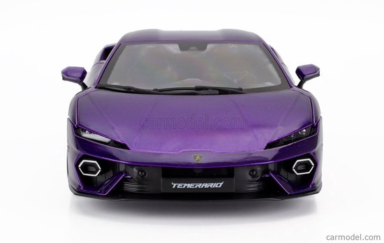 Lamborghini Temerario modelauto 1:18 paars Bburago van Merkloos