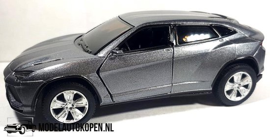 Lamborghini Urus (Grijs) (10 cm) 1/43 Kinsmart  - Modelauto - Schaalmodel - Model auto - Miniatuurauto - Miniatuur autos van Lamborghini