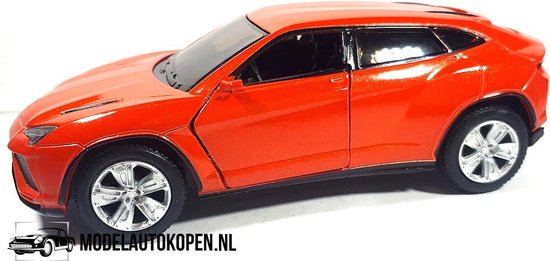 Lamborghini Urus (Oranje) (10 cm) 1/43 Kinsmart - Modelauto - Schaalmodel - Model auto - Miniatuurauto - Miniatuur autos van Lamborghini
