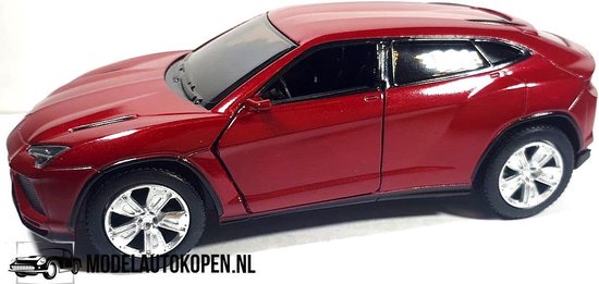 Lamborghini Urus (Rood) (10 cm) 1/43 Kinsmart - Modelauto - Schaalmodel - Model auto - Miniatuurauto - Miniatuur autos van Lamborghini