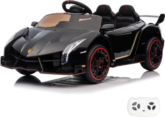 Lamborghini Veneno - Elektrische Kinderauto 12V - 4x4 - 1 tot 6 jaar - Zwart van Lamborghini
