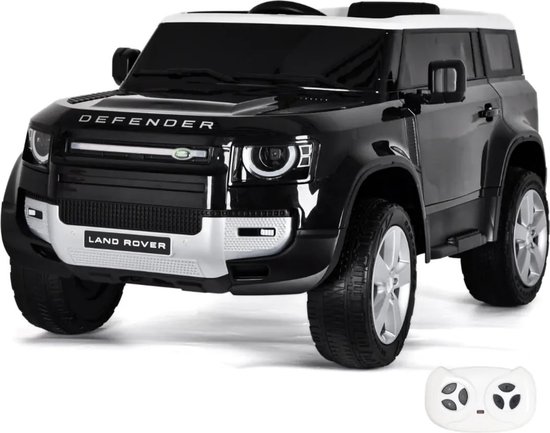 Land Rover Defender - Elektrische Kinderauto 12V - 1 tot 6 jaar - Zwart van Land Rover