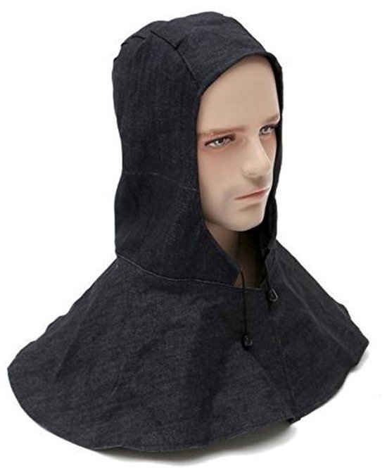 Lassen Hood Denim Stof Vlam Retardant Lassers Beschermende Sjaal Hamlet - Lasserskläder.